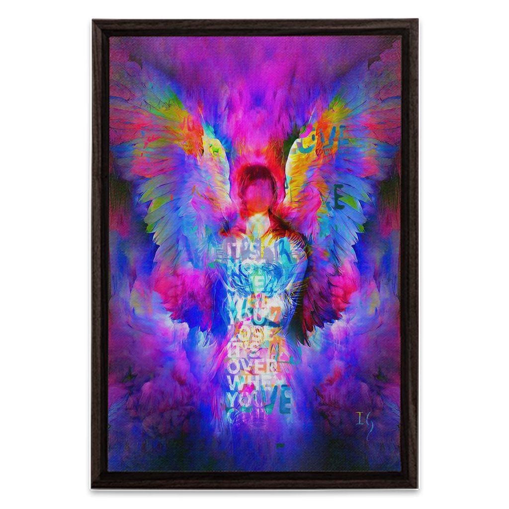 Decoding Soul - angel painting canvas print by Ivan Guaderrama