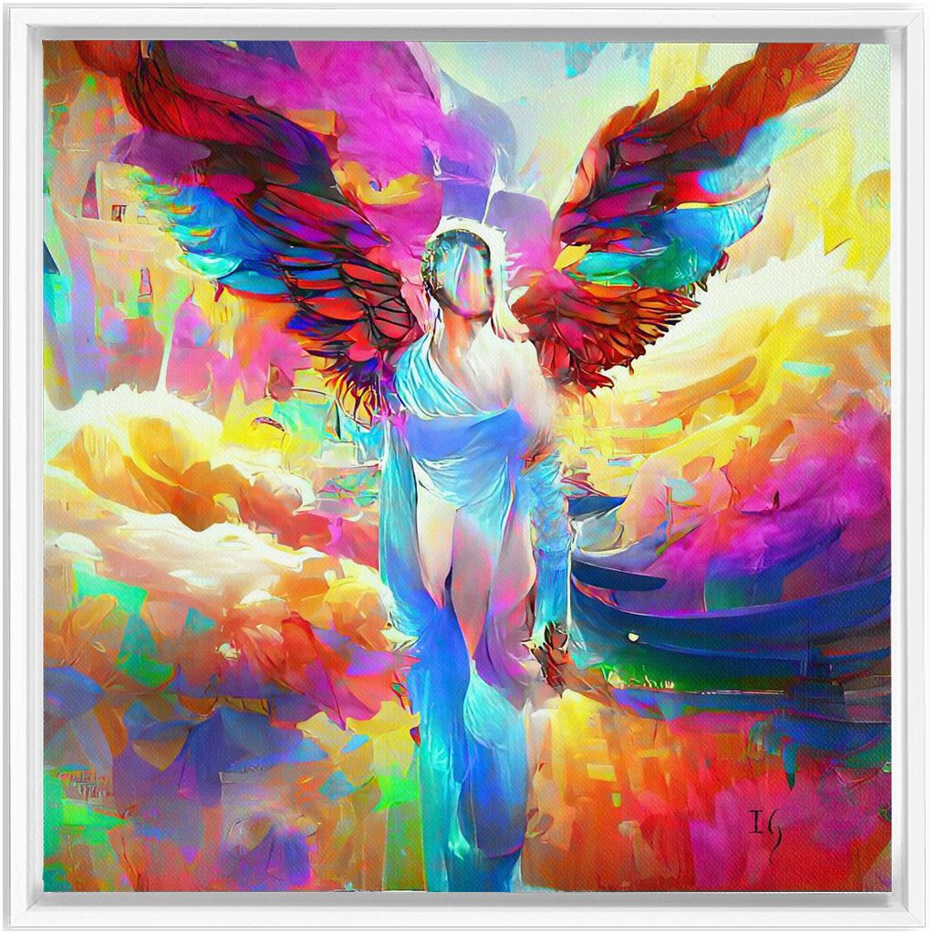 Angel of Truth artwork detail - angel painting canvas print wall art