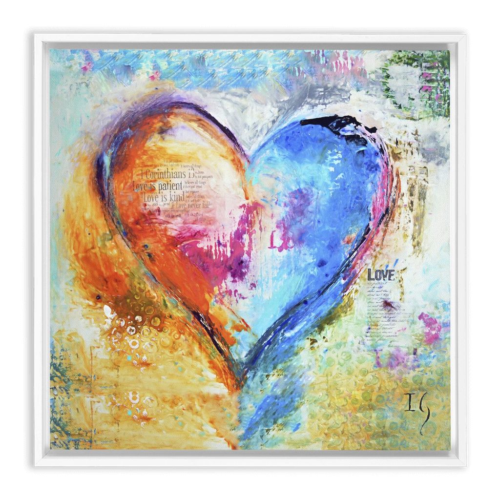 Love Is Patient artwork detail - interactive canvas print that comes alive with mobile app wall art