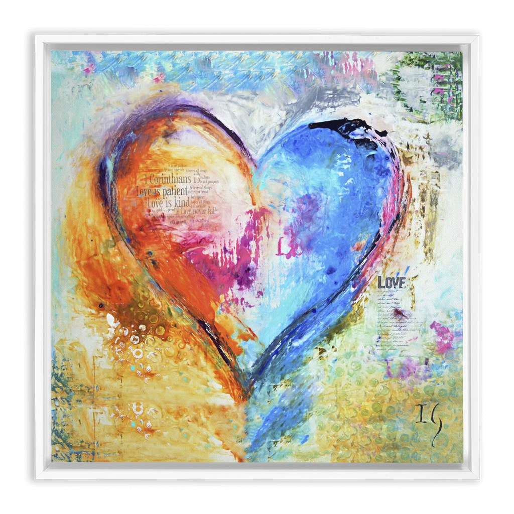 Love Is Patient artwork detail - interactive canvas print that comes alive with mobile app wall art