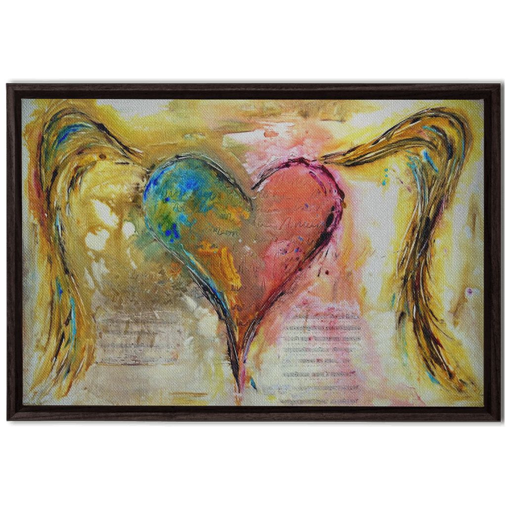 Love of Christ artwork detail - heart painting canvas print wall art