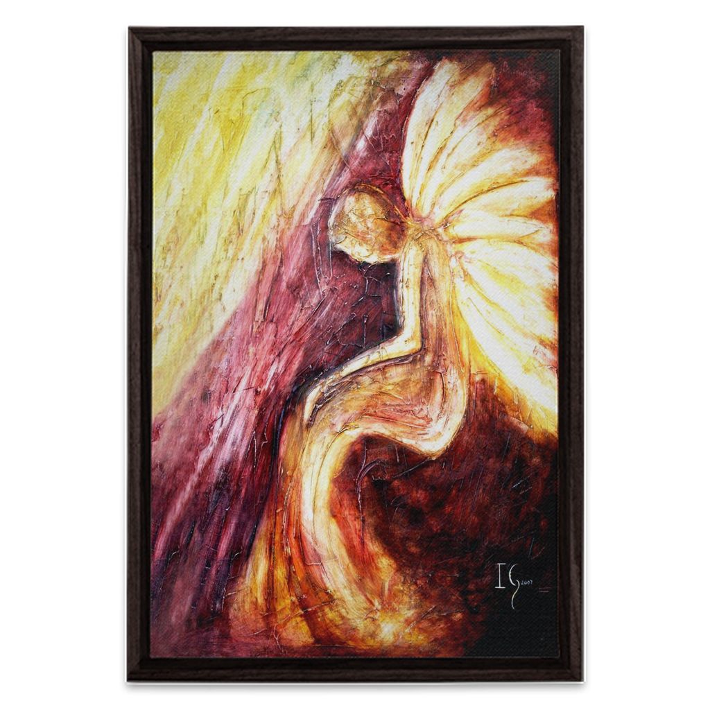 Serenity Prayer - angel painting canvas print by Ivan Guaderrama