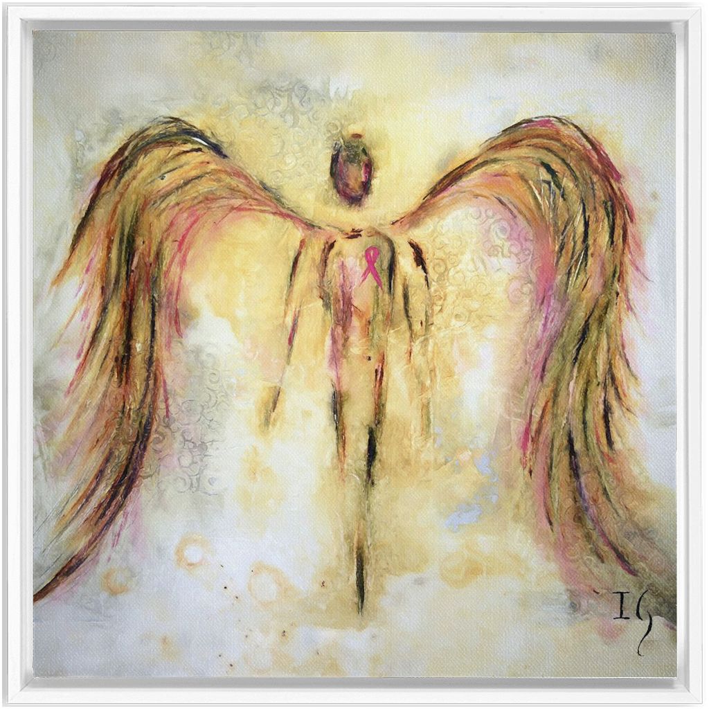 Cancer Survivor artwork detail - interactive canvas print that comes alive with mobile app wall art