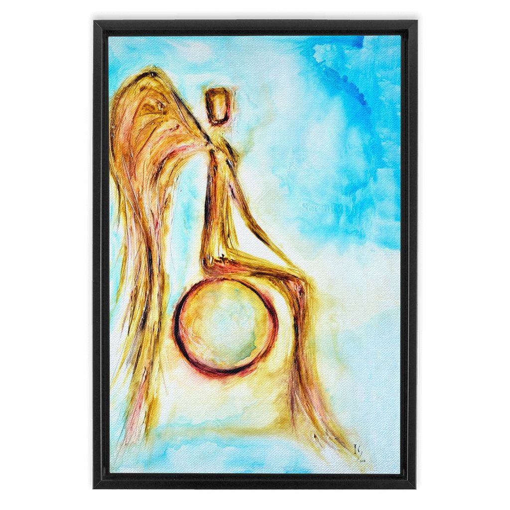 Blessed Assurance artwork detail - angel painting canvas print wall art