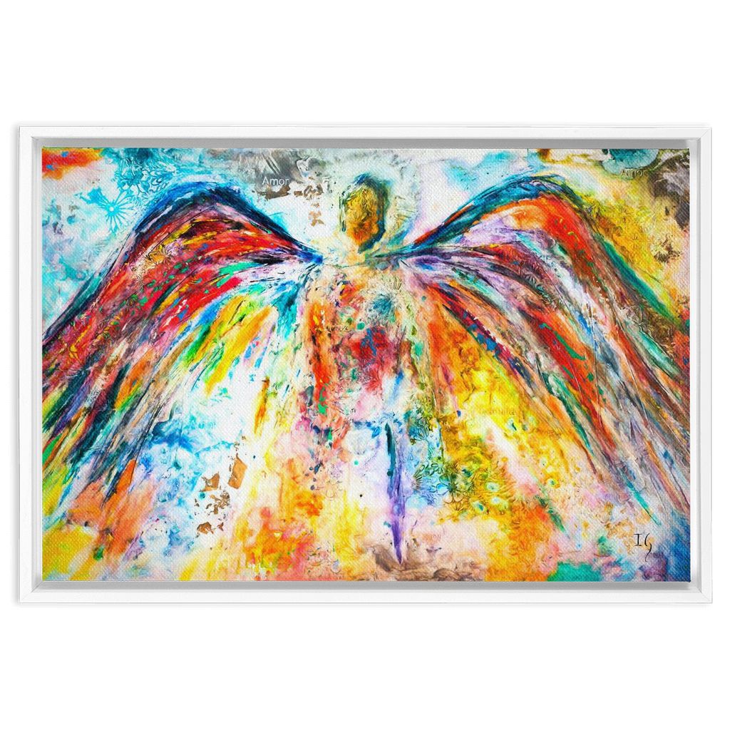 Angel artwork detail - angel painting canvas print wall art
