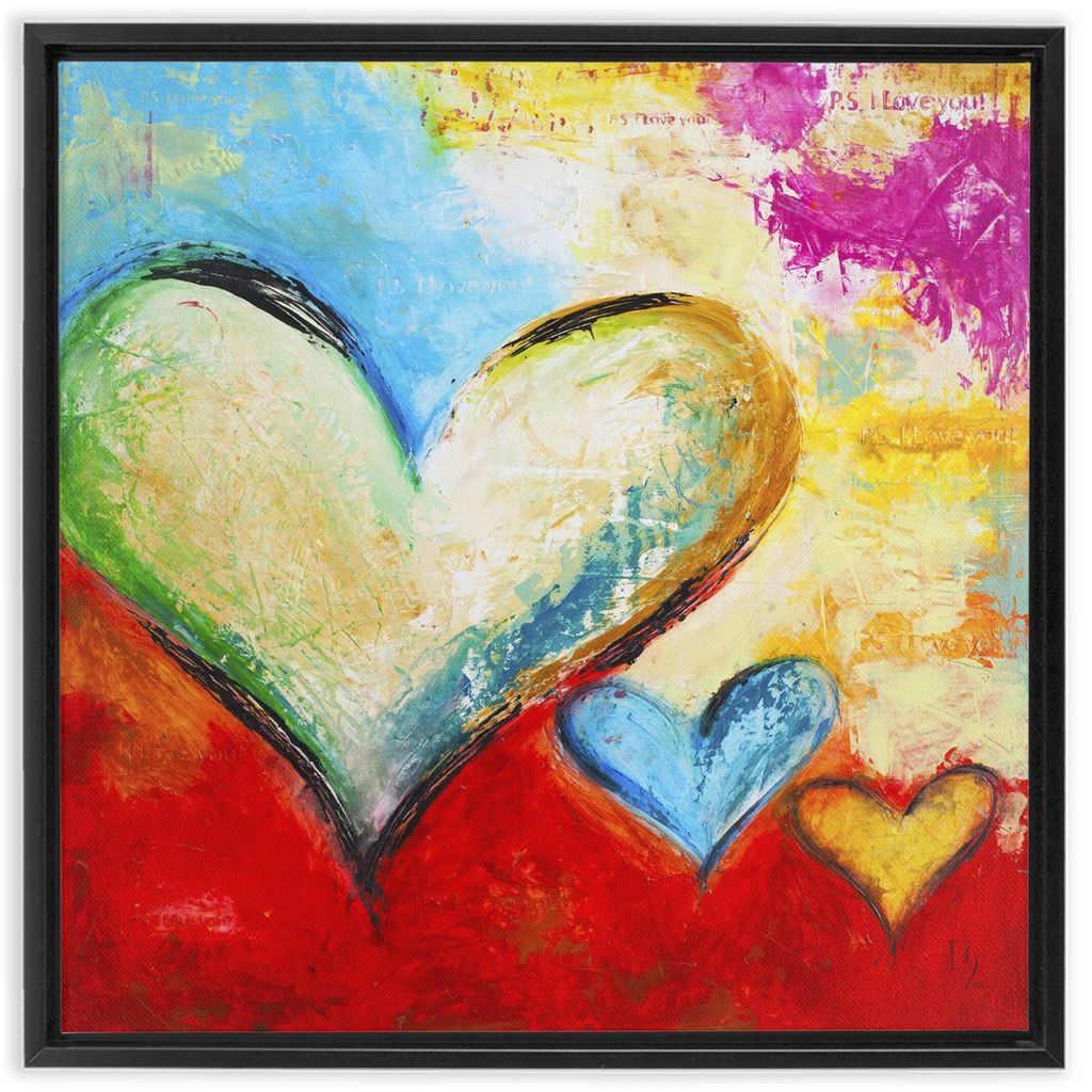 With love artwork detail - interactive canvas print that comes alive with mobile app wall art