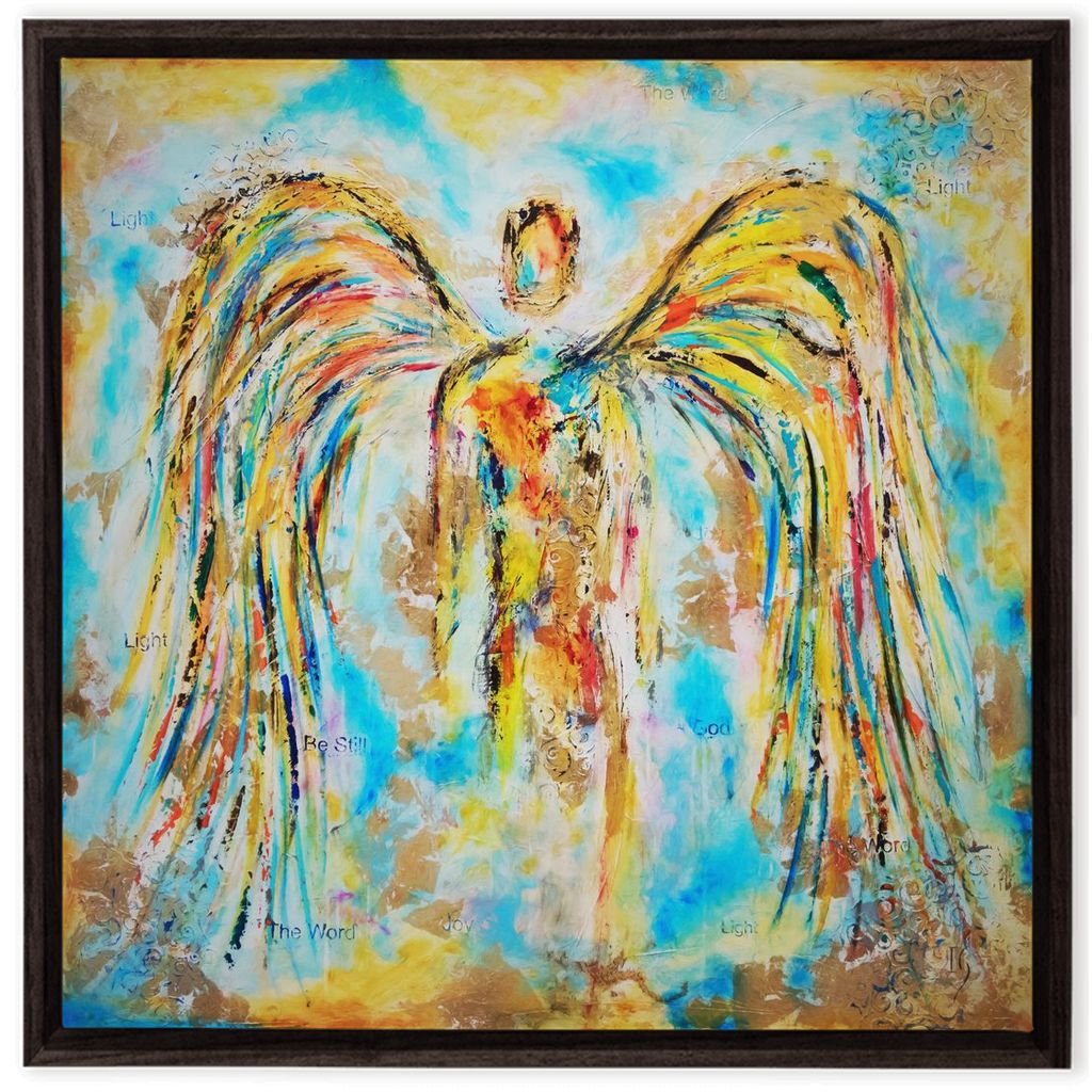 Angel Gabriel artwork detail - angel painting canvas print wall art