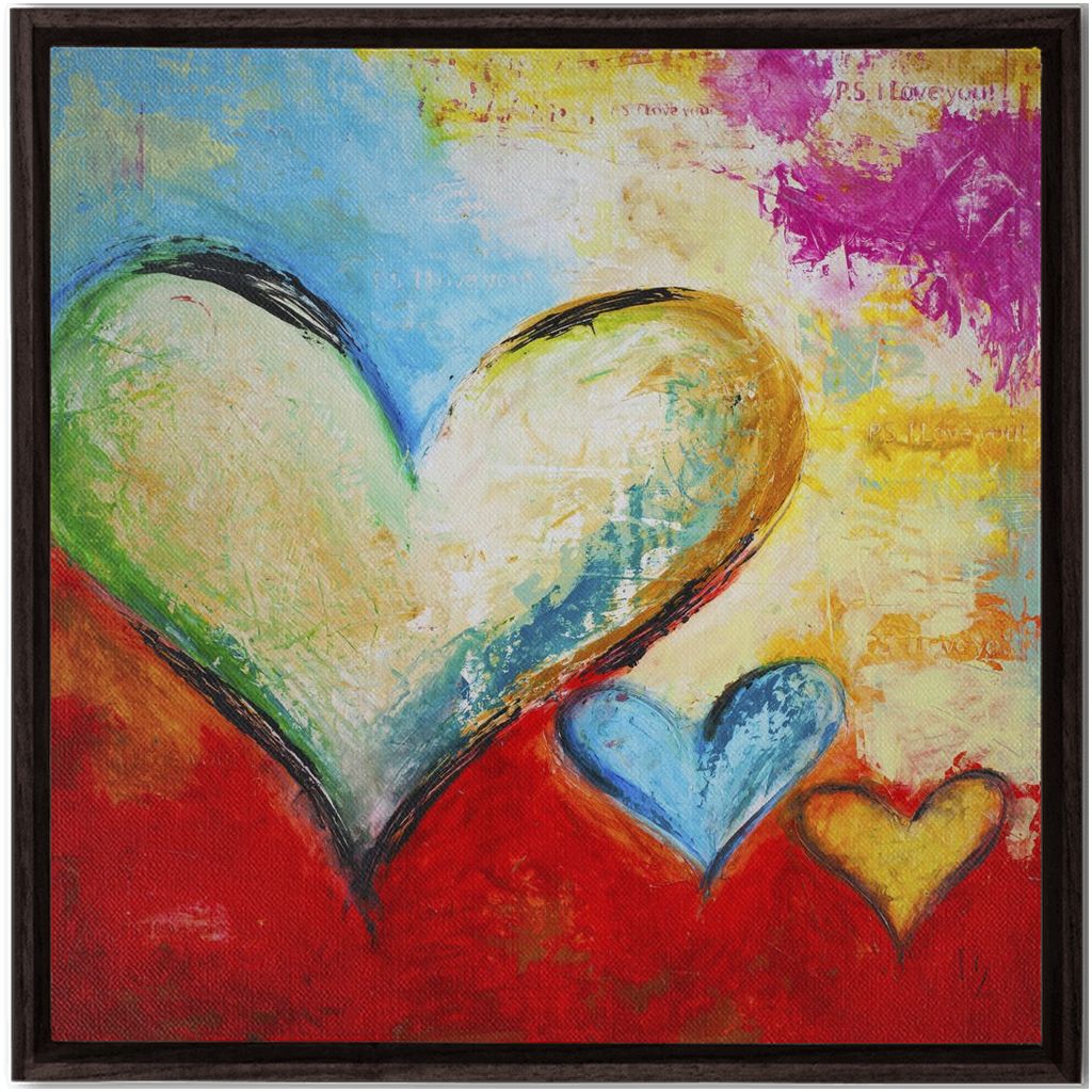 With love artwork detail - interactive canvas print that comes alive with mobile app wall art