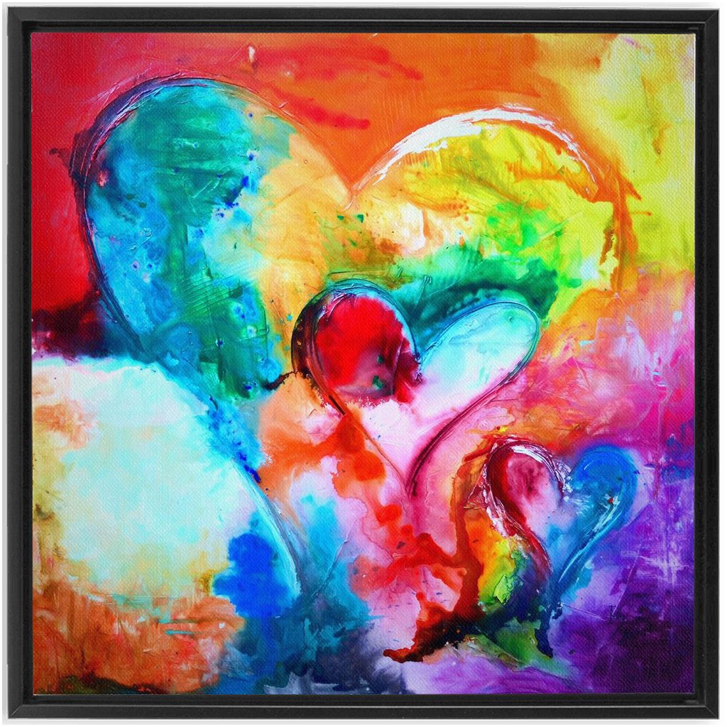 Better Together artwork detail - heart painting canvas print wall art