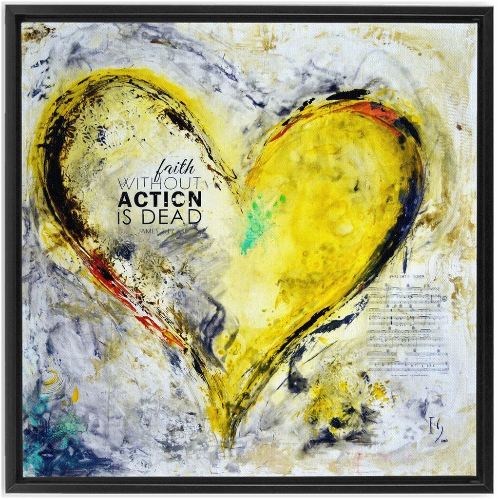 James 2:26 artwork detail - interactive canvas print that comes alive with mobile app wall art