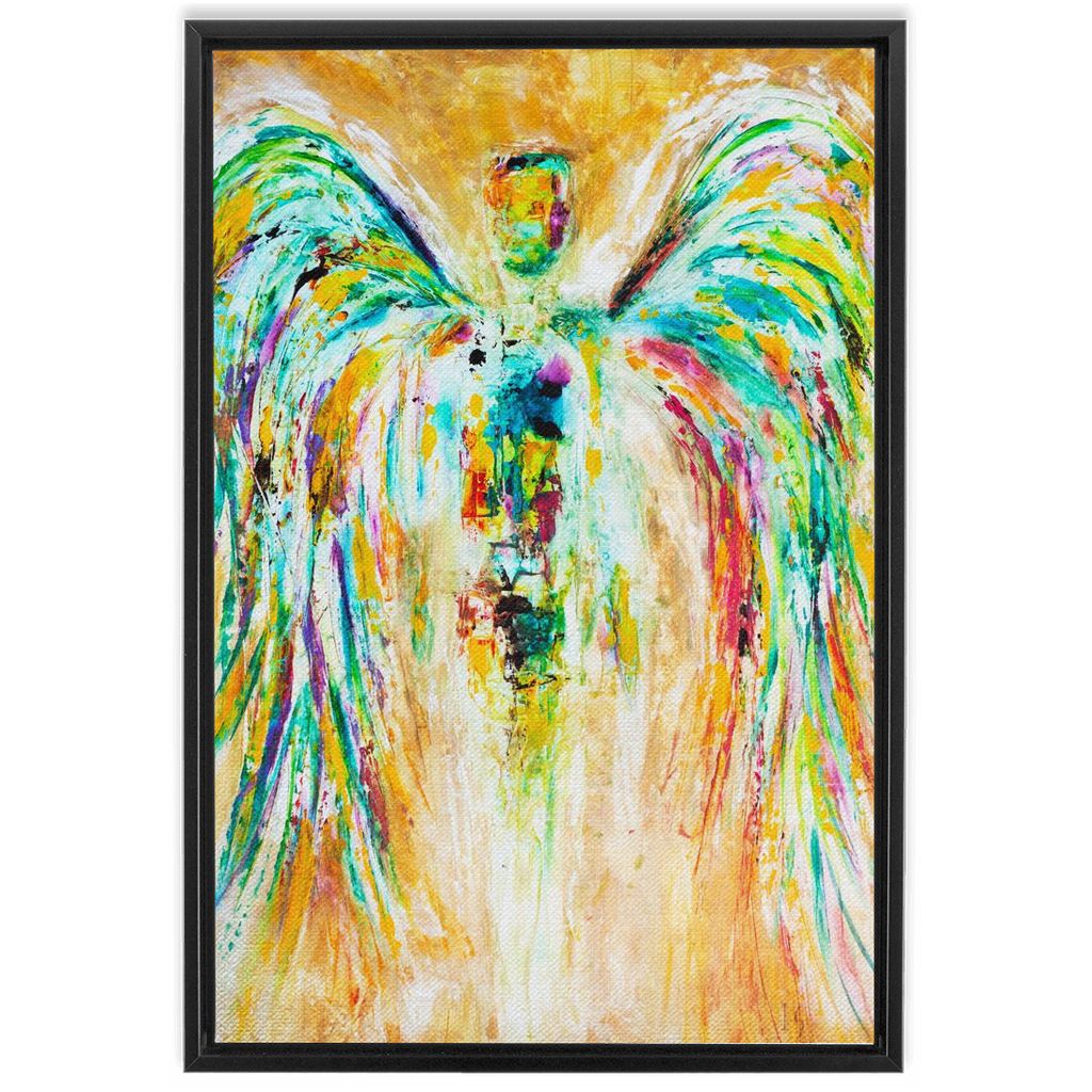 Precious Memories artwork detail - angel painting canvas print wall art