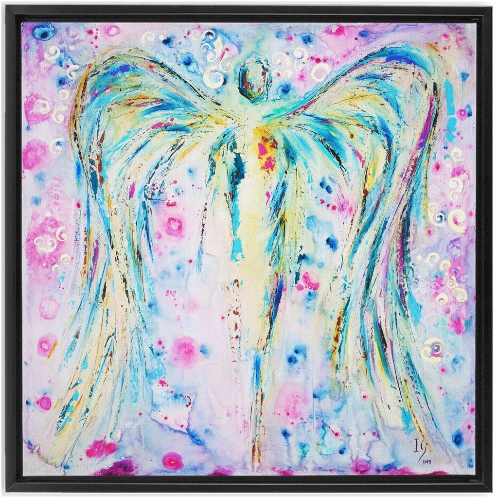 Oh My Soul artwork detail - angel painting canvas print wall art