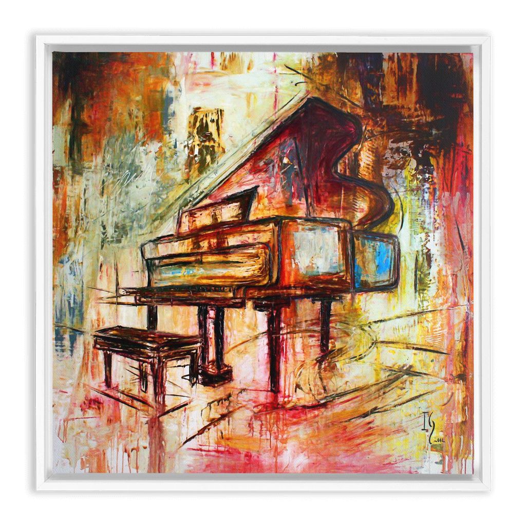 Grand Piano artwork detail - music art canvas print wall art
