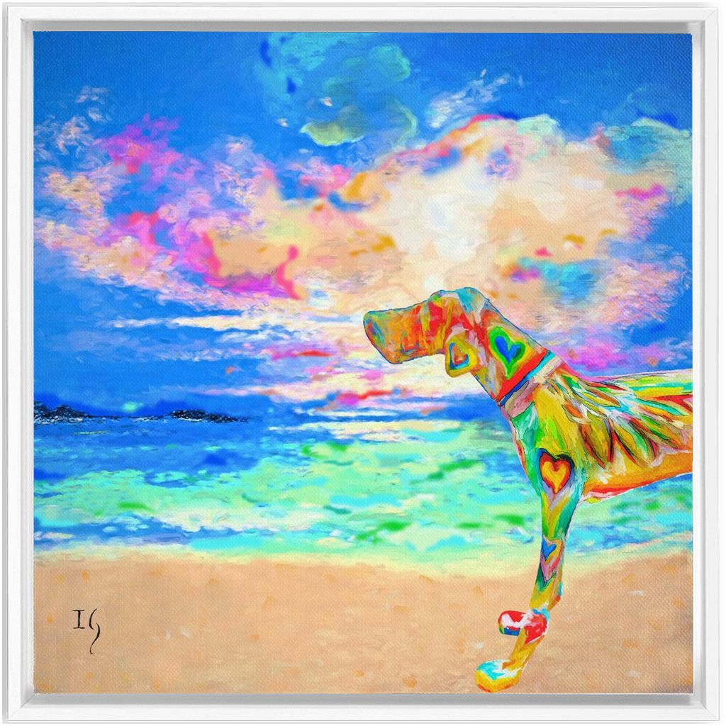 Unconditional Love artwork detail - interactive canvas print that comes alive with mobile app wall art