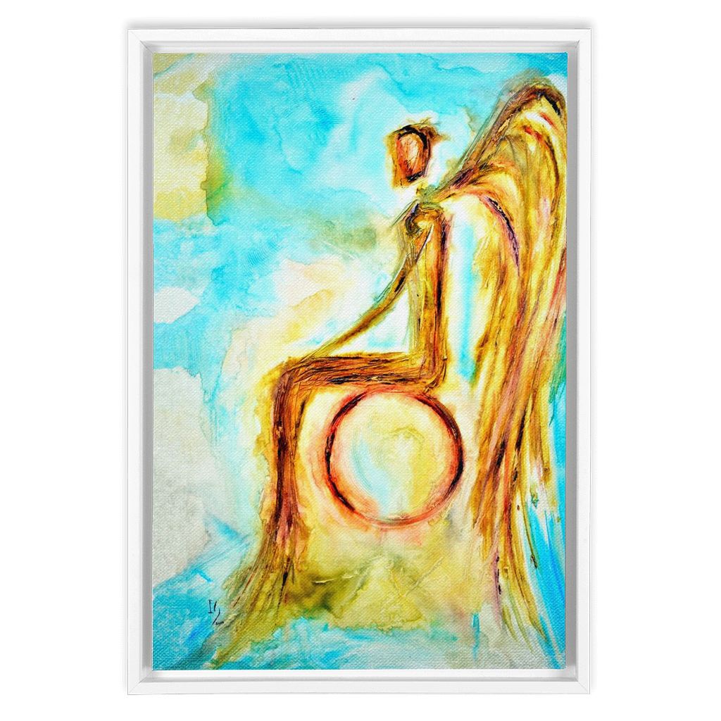 Peace artwork detail - angel painting canvas print wall art