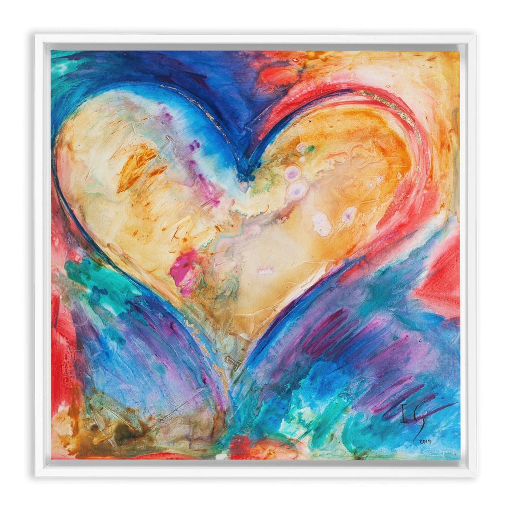 Proverbs 4:23 artwork detail - heart painting canvas print wall art