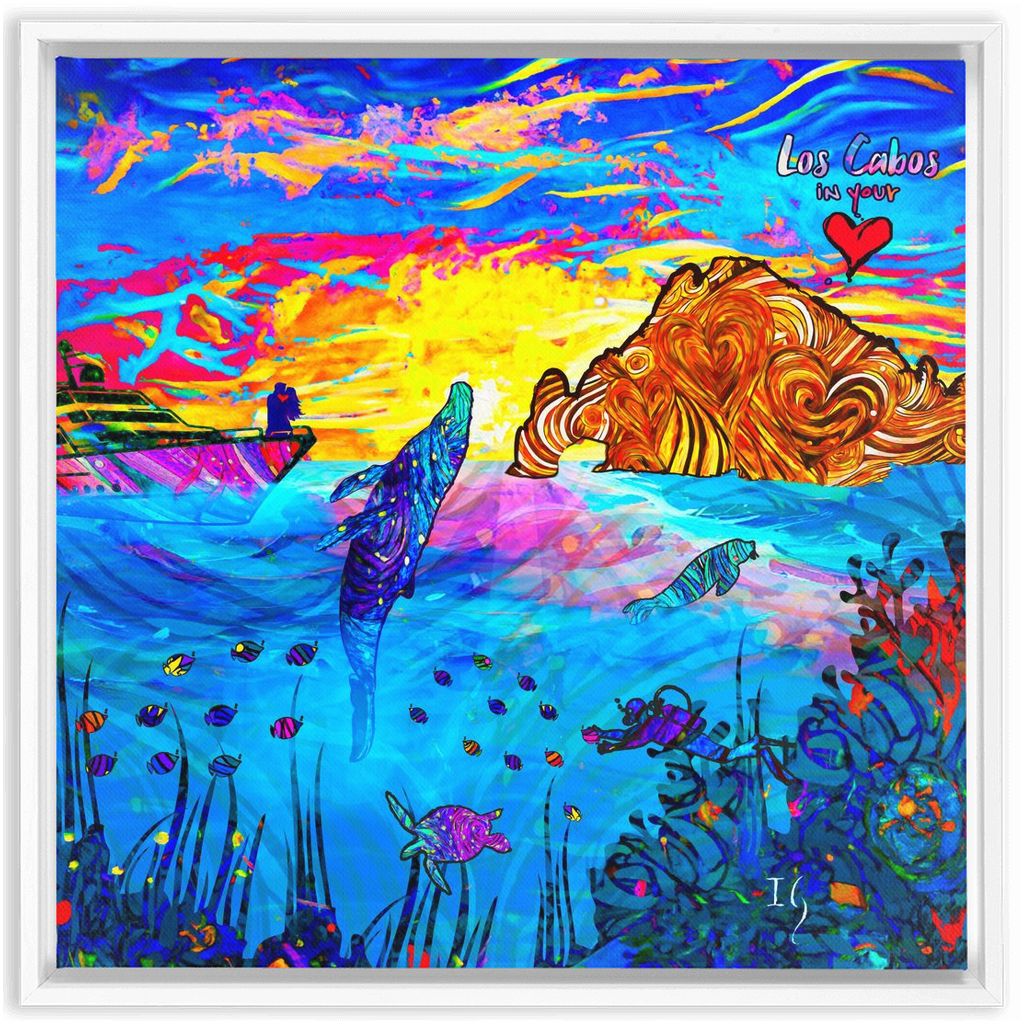 Los Cabos In Your Heart artwork detail - interactive canvas print that comes alive with mobile app wall art