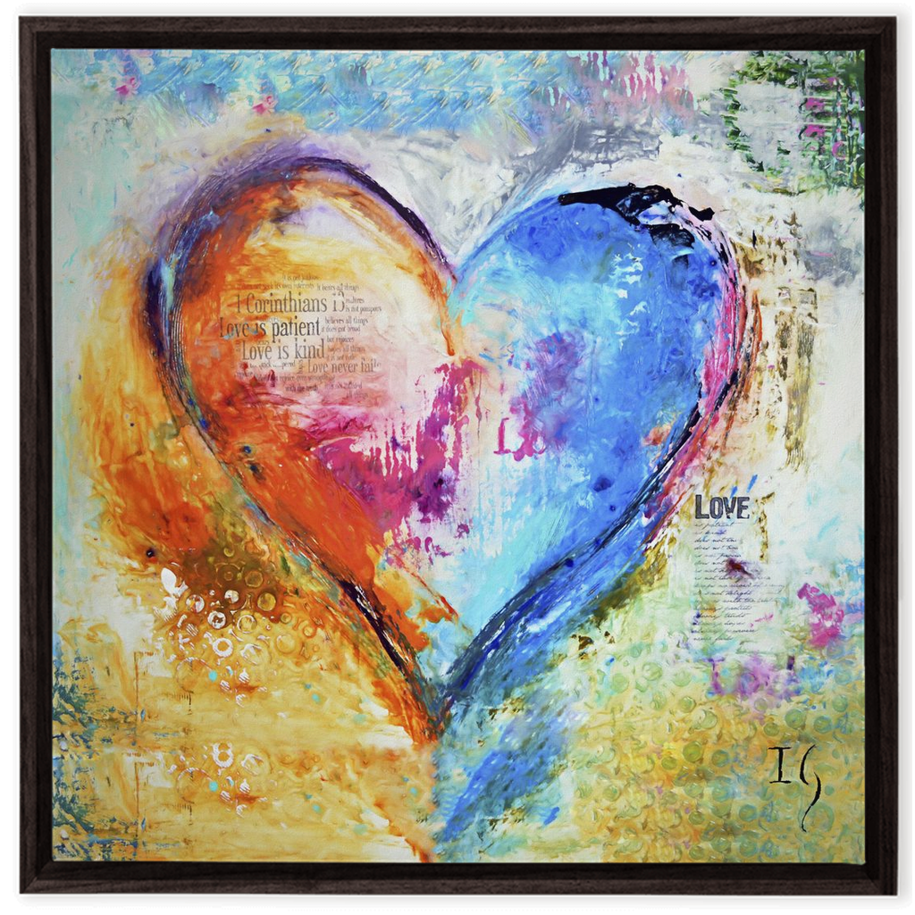Love Is Patient artwork detail - interactive canvas print that comes alive with mobile app wall art