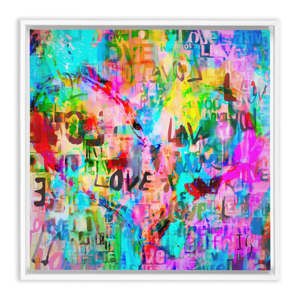Endless Love artwork detail - heart painting canvas print wall art