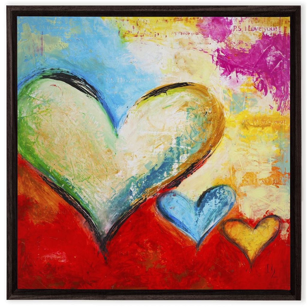 With love artwork detail - interactive canvas print that comes alive with mobile app wall art