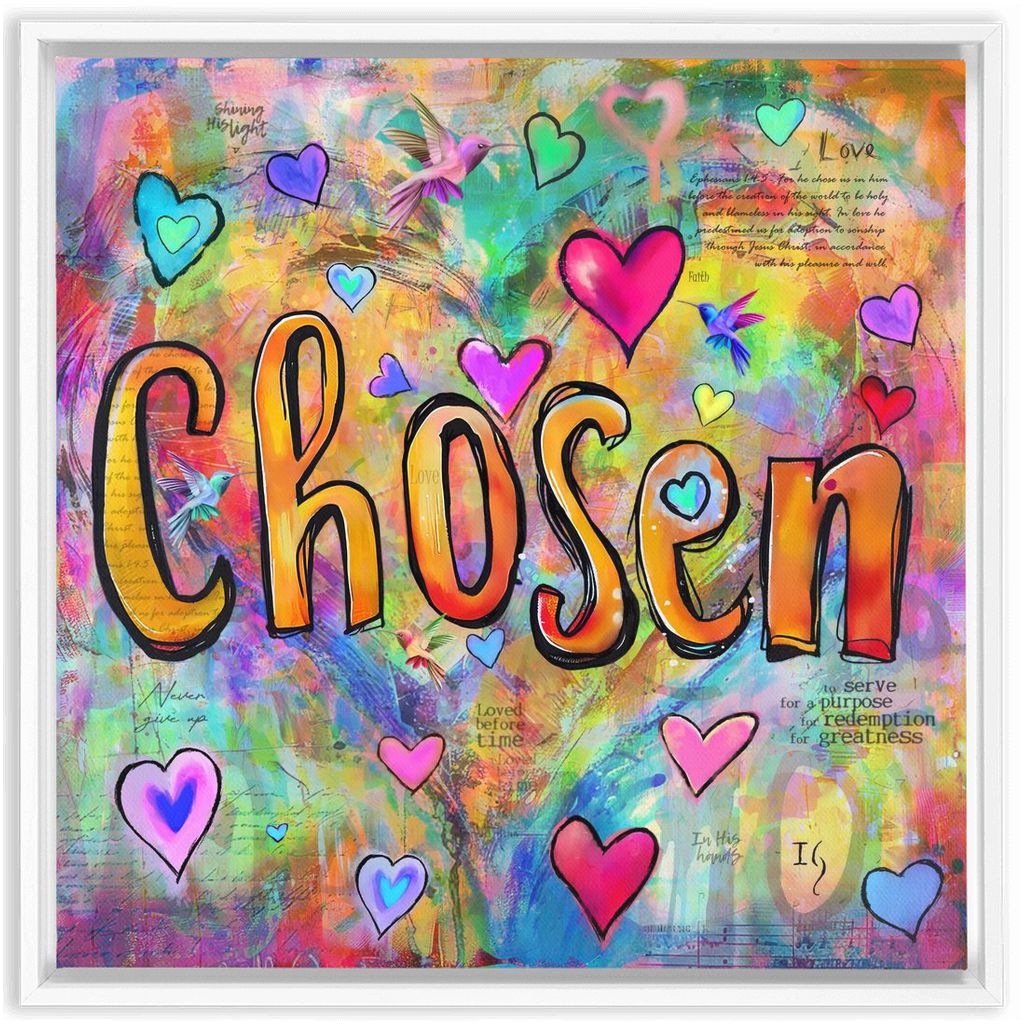 Chosen artwork detail - interactive canvas print that comes alive with mobile app wall art