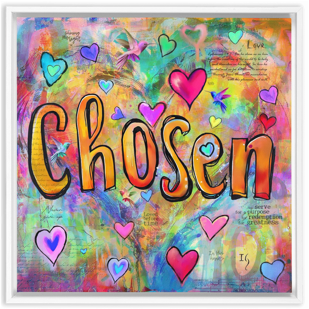 Chosen artwork detail - interactive canvas print that comes alive with mobile app wall art