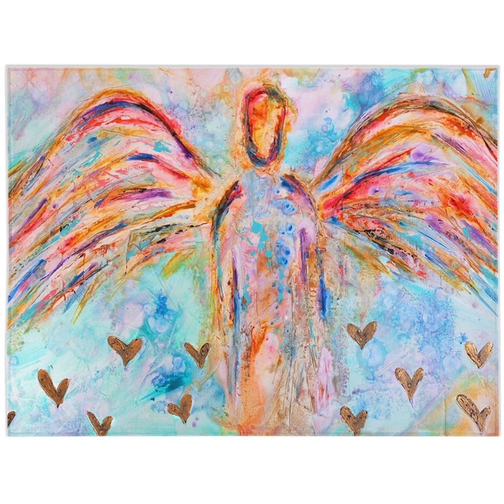 In Spirit and Truth Minky Blankets canvas print in room setting - christian blanket by Ivan Guaderrama