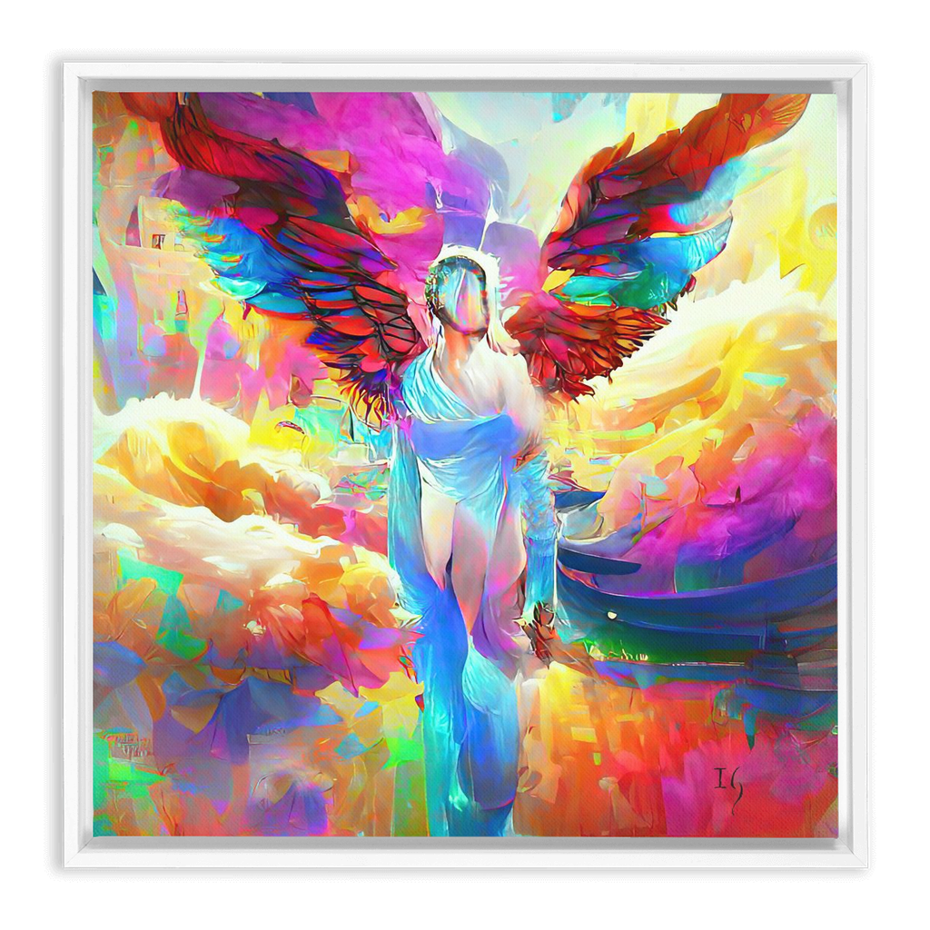 Angel of Truth artwork detail - angel painting canvas print wall art