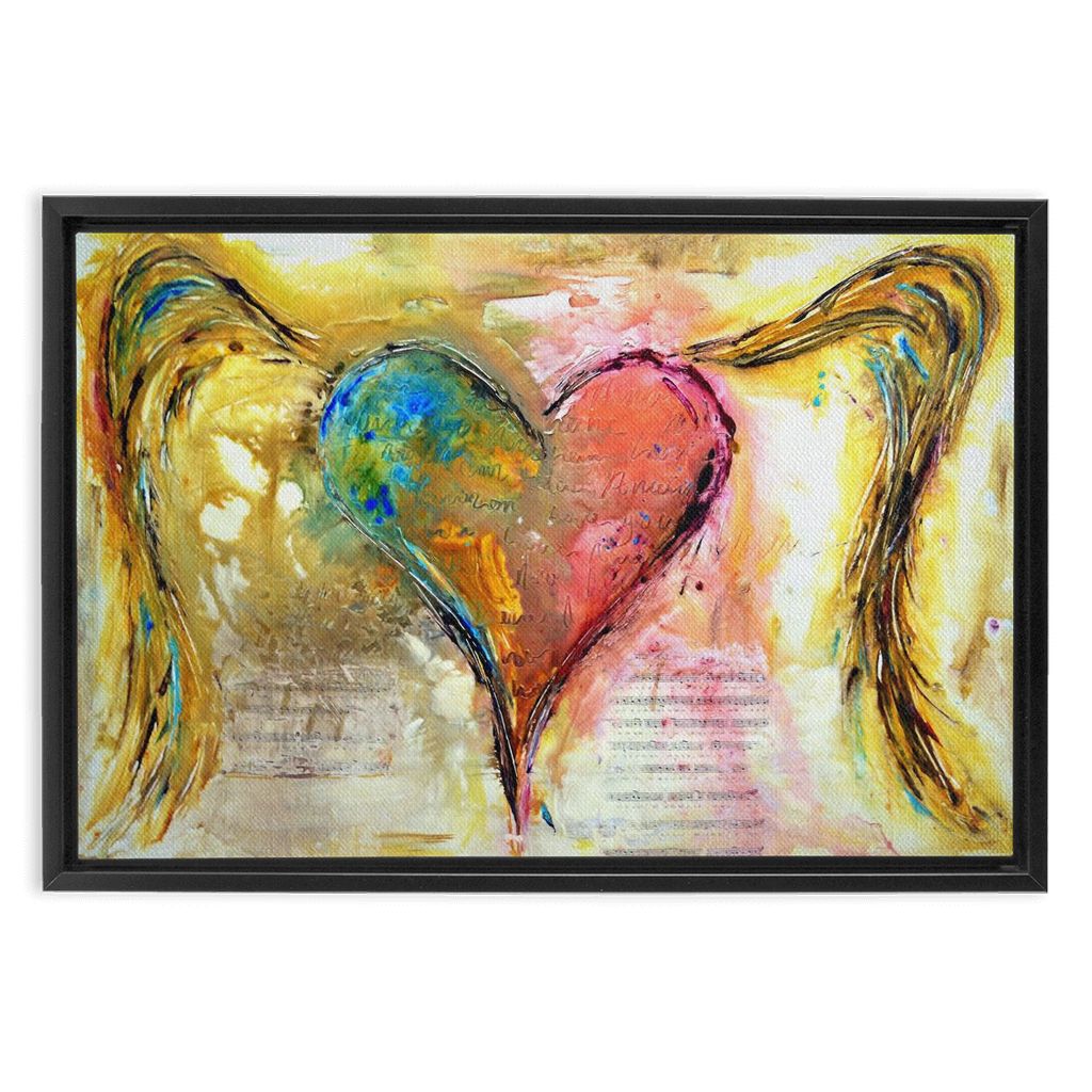Love of Christ artwork detail - heart painting canvas print wall art