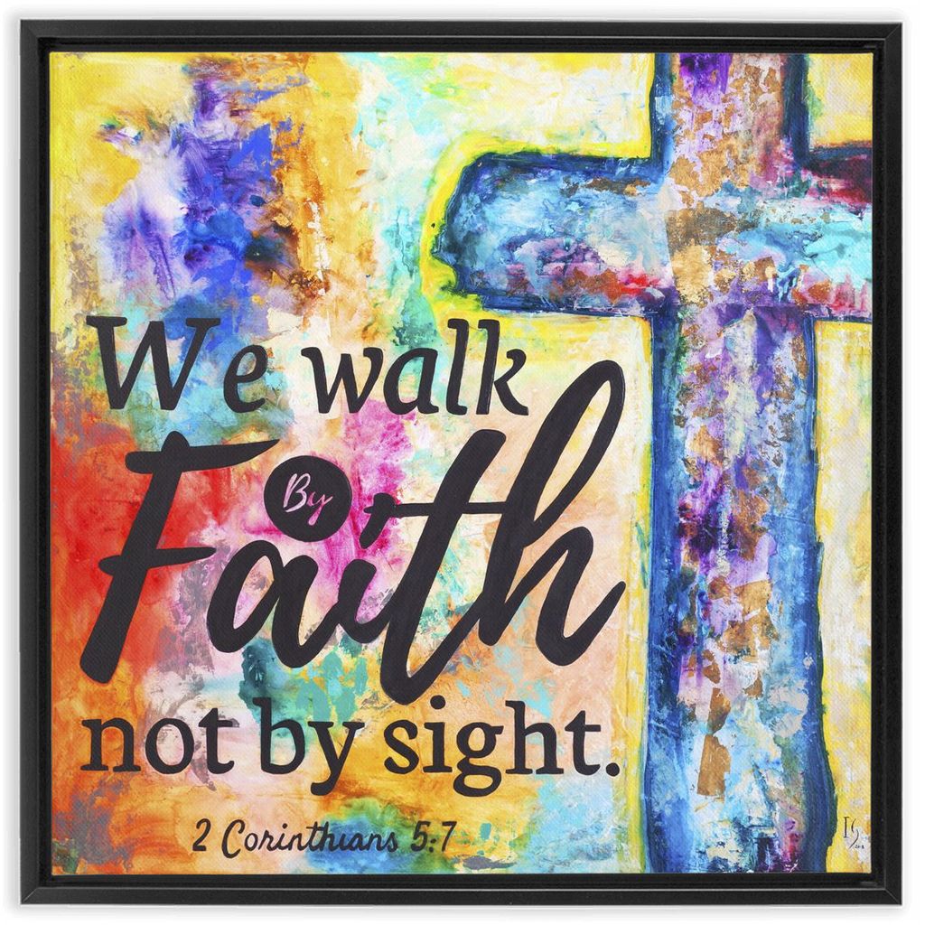 Walk By Faith artwork detail - interactive canvas print that comes alive with mobile app wall art