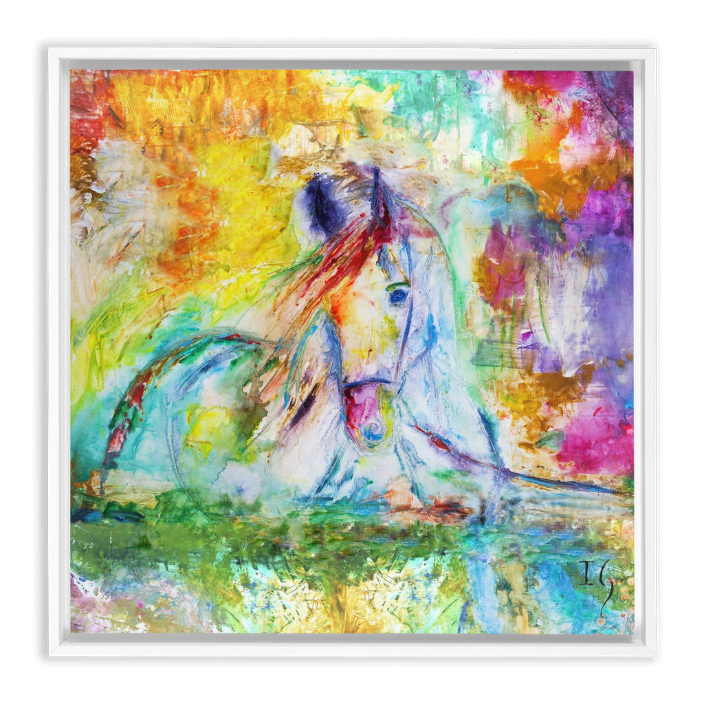 Paint Horse artwork detail - interactive canvas print that comes alive with mobile app wall art