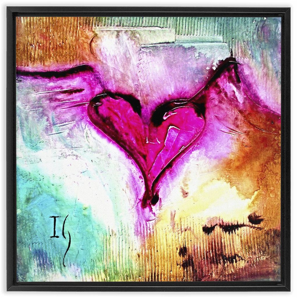 My Heart Belongs To You artwork detail - interactive canvas print that comes alive with mobile app wall art