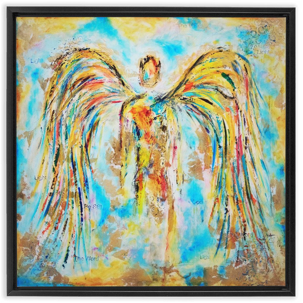 Angel Gabriel artwork detail - angel painting canvas print wall art