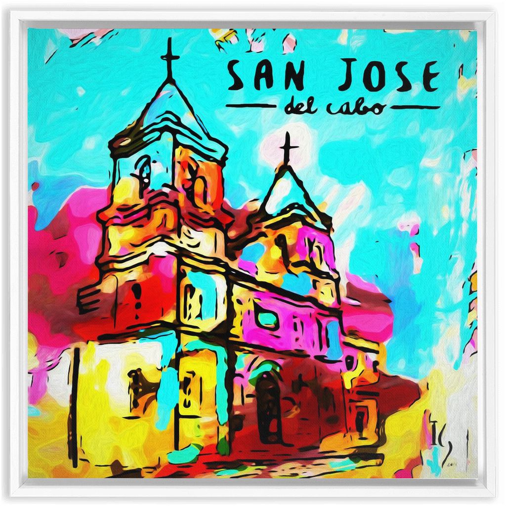 San Jose del Cabo artwork detail - commission art canvas print wall art