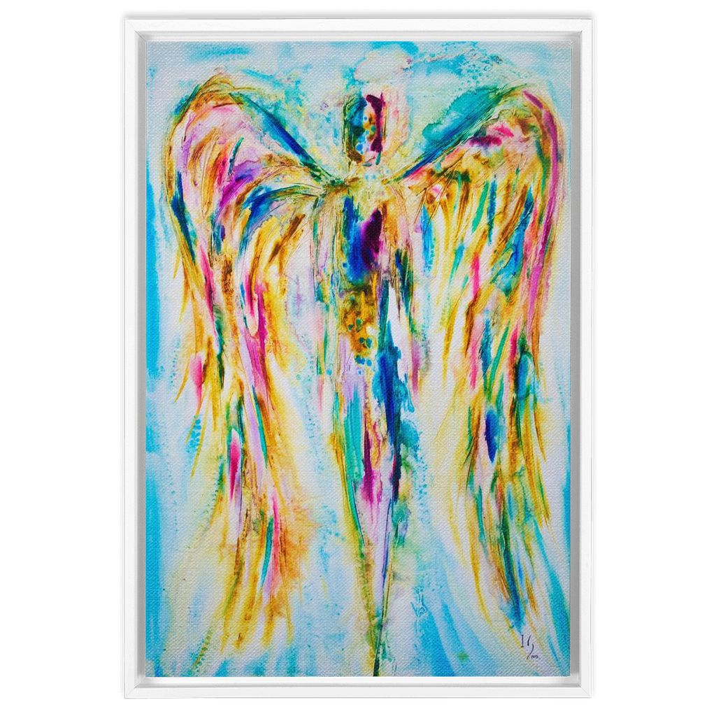 Live in Grace Walk in Love artwork detail - angel painting canvas print wall art