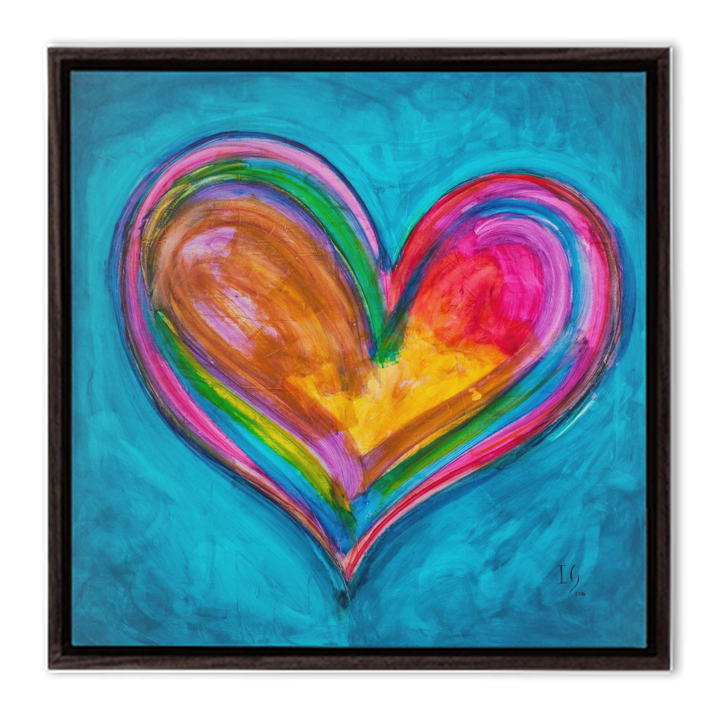 My Sweet Love - heart painting canvas print by Ivan Guaderrama