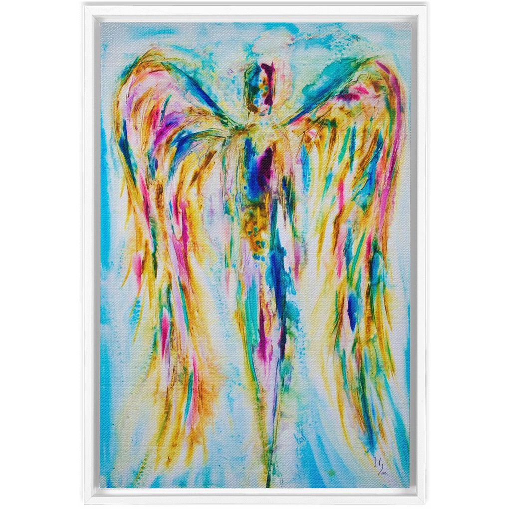 Live in Grace Walk in Love artwork detail - angel painting canvas print wall art