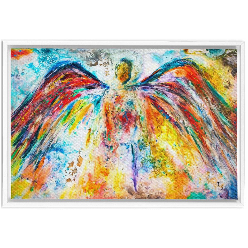 Angel artwork detail - angel painting canvas print wall art