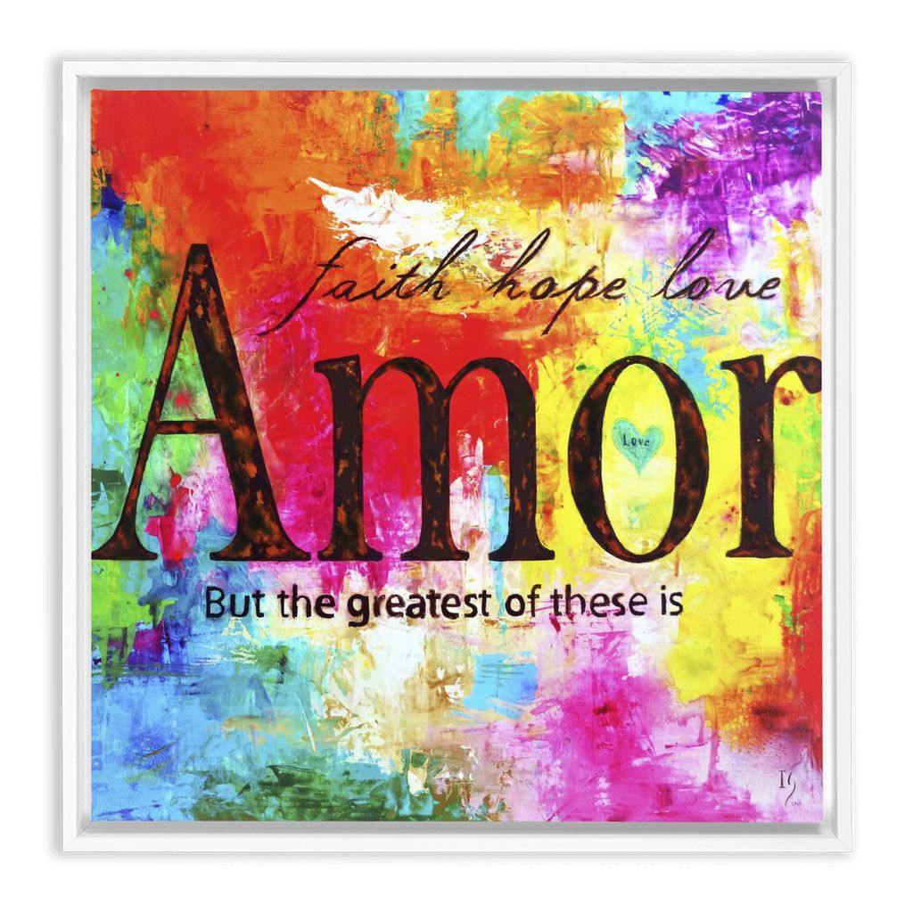 Faith Hope Love artwork detail - bible verse wall art canvas print wall art