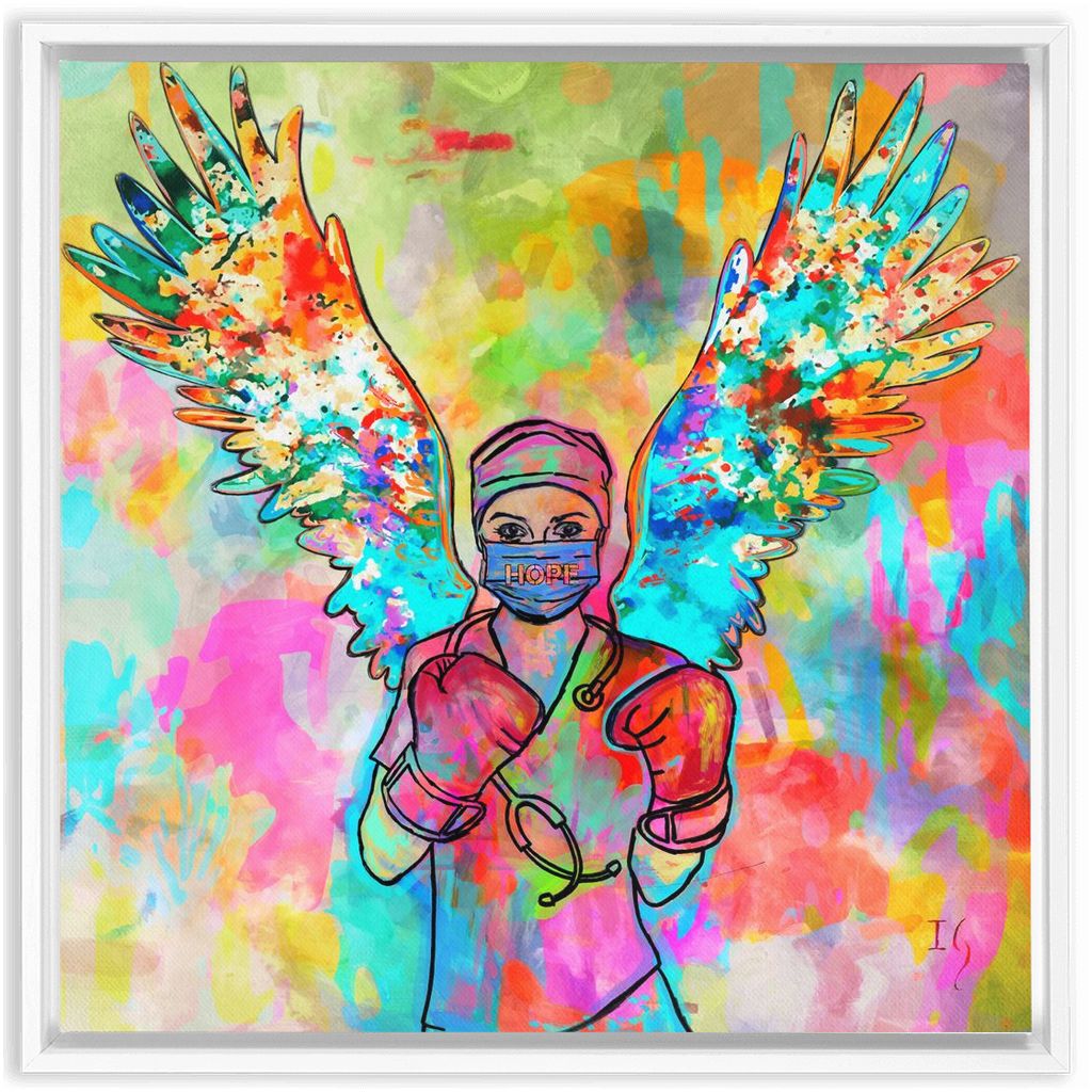 Today I Choose Hope artwork detail - interactive canvas print that comes alive with mobile app wall art