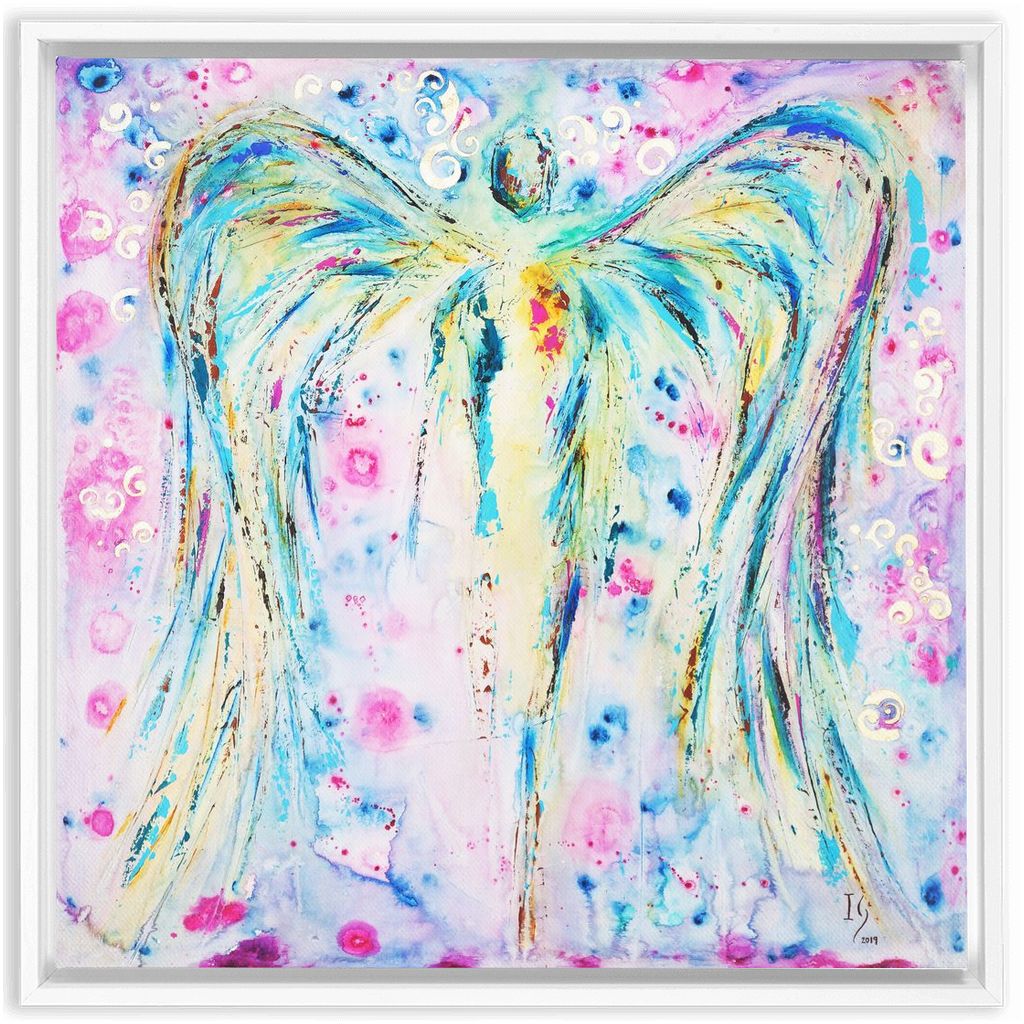 Oh My Soul artwork detail - angel painting canvas print wall art