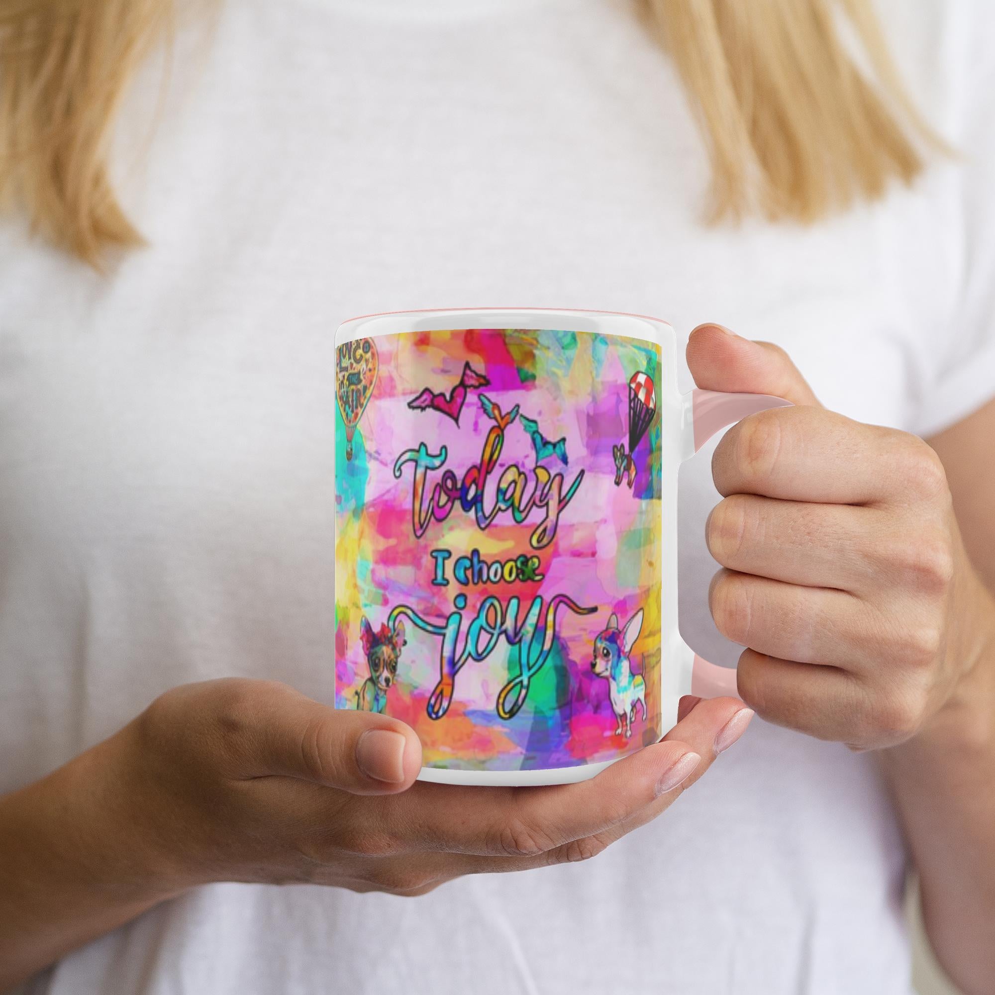 Today I Choose Joy Interactive Mug artwork detail - interactive christian gift with augmented reality wall art