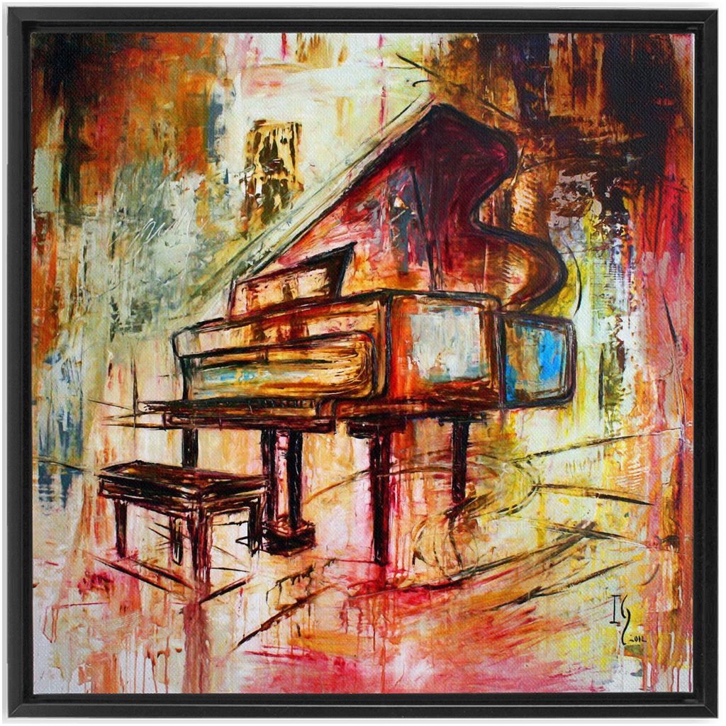 Grand Piano artwork detail - music art canvas print wall art