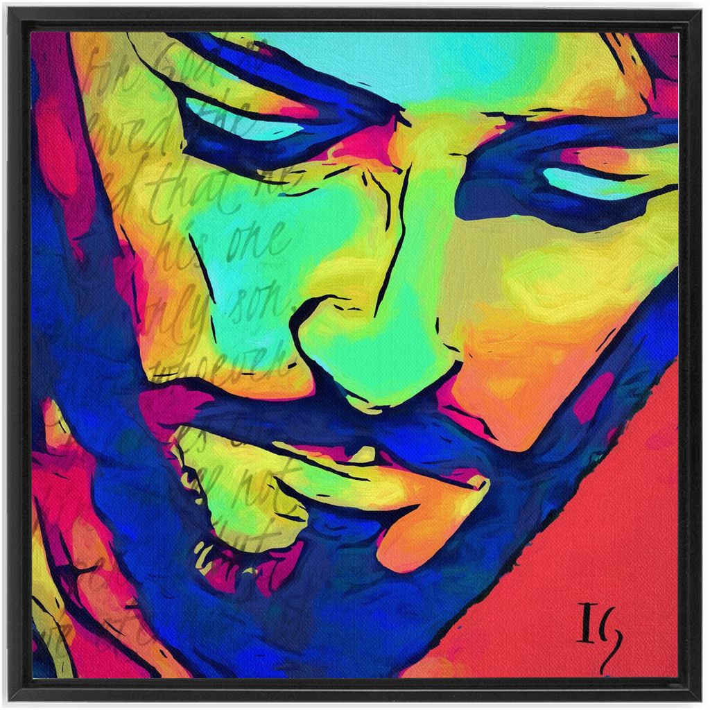 John 3:16 artwork detail - christian wall art canvas print wall art