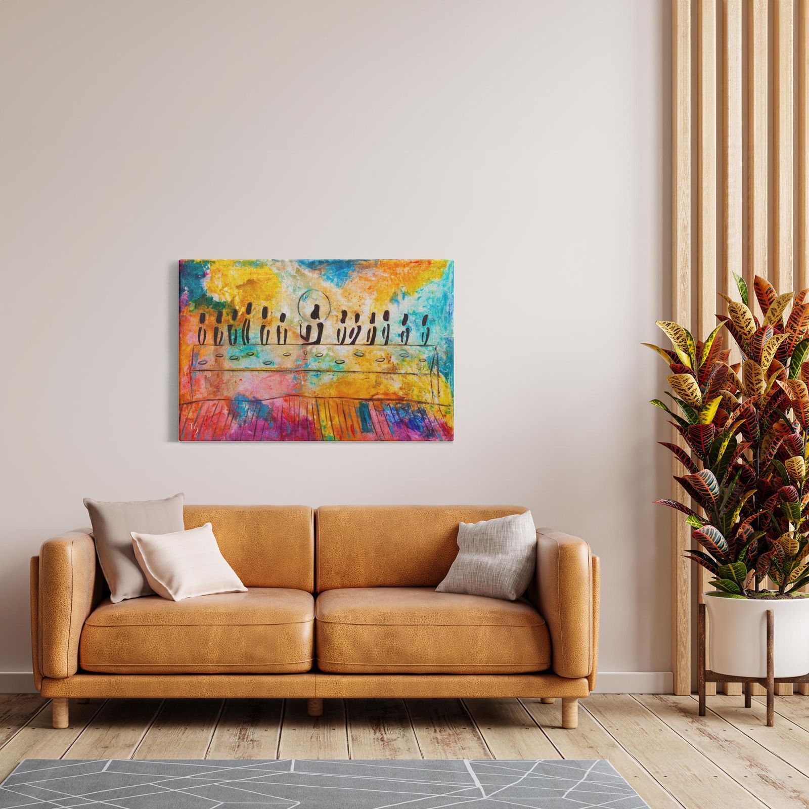 Last Supper Bible artwork detail - christian wall art canvas print wall art