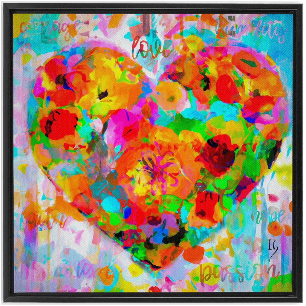 Stay In My Heart artwork detail - interactive canvas print that comes alive with mobile app wall art