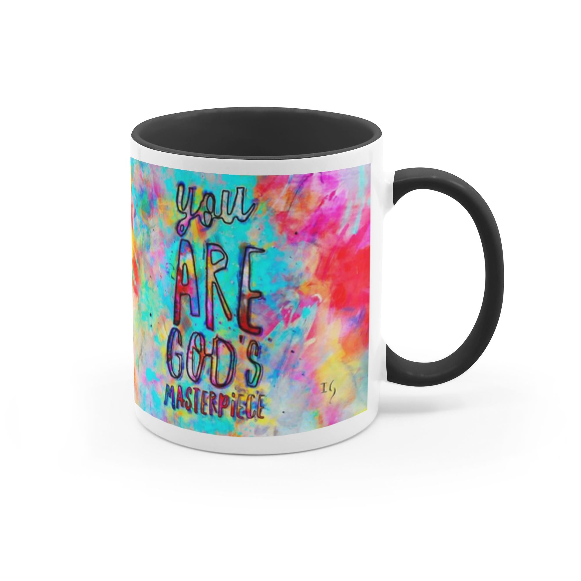 You are God's Masterpiece Interactive Mug artwork detail - interactive christian gift with augmented reality wall art