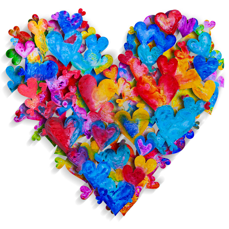 HOPE IN MY HEART -V2 - original heart painting by Ivan Guaderrama