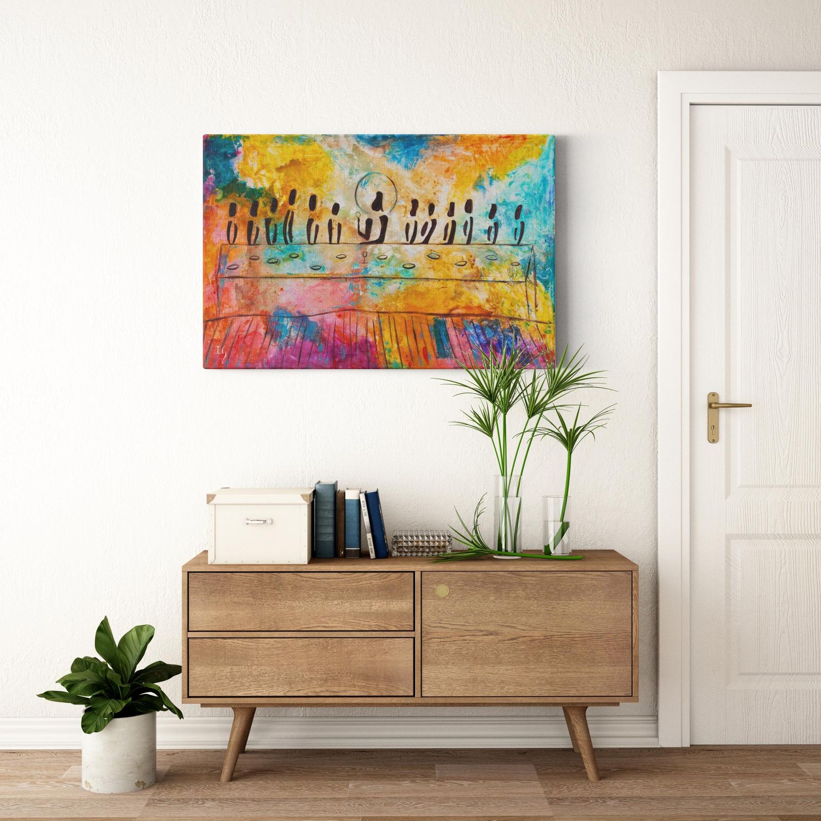 Last Supper Bible artwork detail - christian wall art canvas print wall art