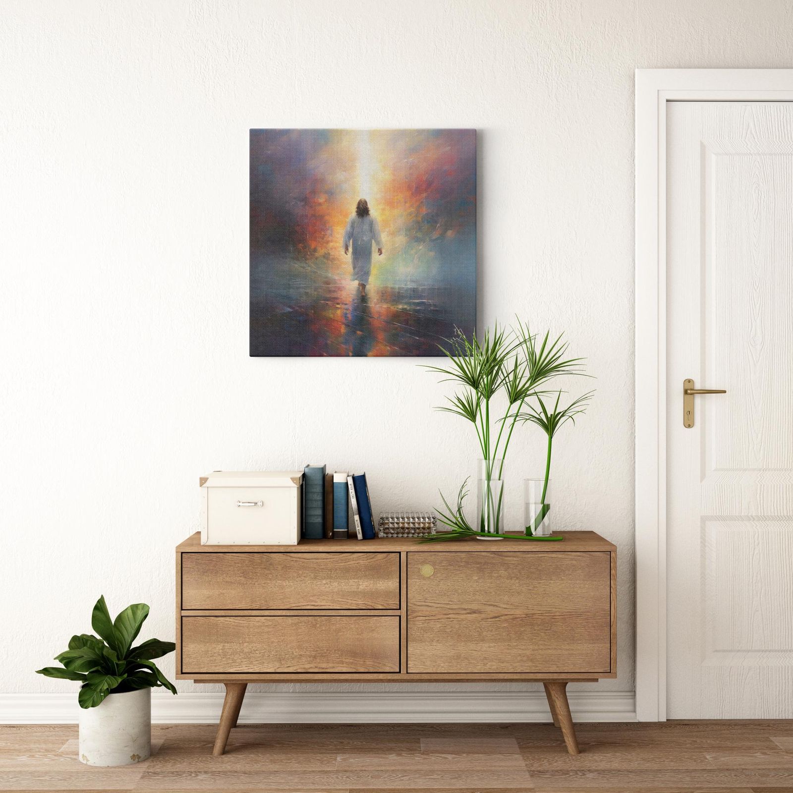 The Prince of Peace, Jesus artwork detail - smiling Jesus painting wall art